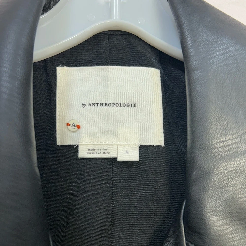 Anthropologie Black Leather Jacket - Picture 2 of 5